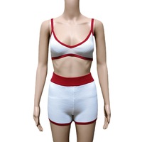 Ensemble tricoté 2 pièces pour femme – Tenue décontractée sexy avec crop top et short – Idéal pour la plage et les vacances