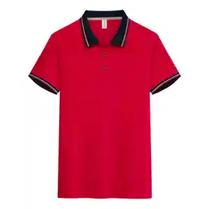 Polo de golf promotionnel grande taille décontracté uni brodé logo personnalisé T-shirts à manches courtes en coton pour hommes de haute qualité