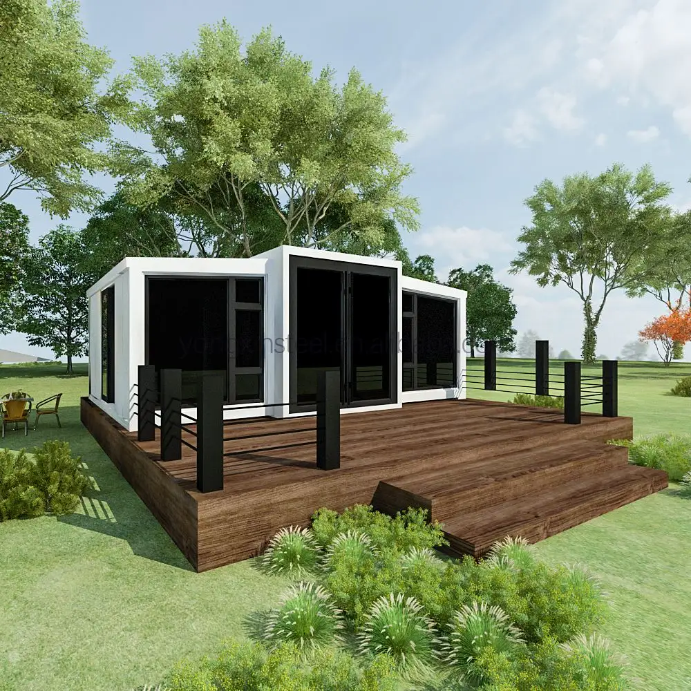 Casa Chasis Casas Pequeñas Modular Villa Casas Prefabricadas De Madera Contenedor De Envío Oficina Pequeña Casa De Rebote Móvil