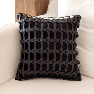 Hôtel de luxe europé<span class=keywords><strong>en</strong></span> Design célèbre nouveau canapé taie d'oreiller créatif noir blanc motif géométrique tissé oreiller décoratif - Product Image 6