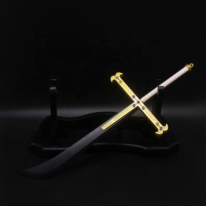 Animation Cosplay Mihawk Sword Prop Toy Japanese character metal mini katana sword 30CM from China Manufacturer - Product Image 5