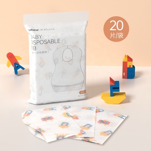 Wholesale Custom Waterproof <strong>Disposable</strong> Baby <strong>Bib</strong> for Feeding Portable Nonwoven Durable Breathable for Toddlers - Product Image 4