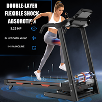 Caminadora Eléctrica Plegable Multifuncional con Inclinación Ajustable, Máquina para Correr de Alto Rendimiento para Gimnasio en Casa, 400LBS 3.25HP