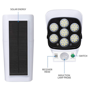 Lámpara de simulación solar, lámpara de pared, lámpara de calle para patio exterior, lámpara de trabajo con iluminación superbrillante - Product Image 6