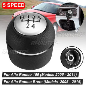 Palanca de Cambios de 5 Velocidades en Cuero PU para Alfa Romeo 159, Brera 2005-2014, Spider 2005-2011 - Product Image 1