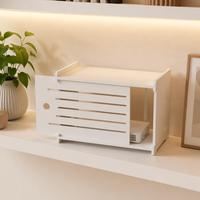 Boîte de rangement en bois pour routeur, étagère dissimulante, support décoratif pour projecteur, organiseur de câbles pour comptoir