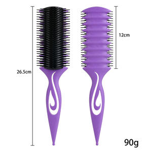 Cepillo para Peinar el Cabello Desmontable, Fácil de Limpiar, con Logotipo Personalizado, 9 Filas, Desenreda el Cabello, Cepillo para Cabello <span class=keywords><strong>Rizado</strong></span>, Tipo <span class=keywords><strong>Denman</strong></span> - Product Image 2
