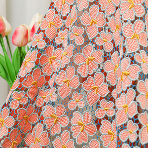 Encaje <span class=keywords><strong>Peruano</strong></span> Verde <span class=keywords><strong>Lima</strong></span>, Encaje Negro Pesado con Diseño de Copos de Nieve, Ligero y Resistente, Acabado con Almidón, Guipur - Product Image 3