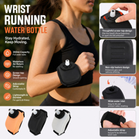 Botella de Agua Deportiva de Silicona, Portátil, para Montar en el Brazo, para Ciclismo, Running y Ejercicio al Aire Libre