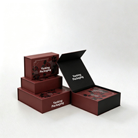 Boîte pliante de luxe personnalisée avec logo, en carton rigide mat noir, jetable, vide, avec fermeture magnétique