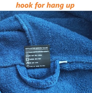 100% algodón exterior terciopelo interior Terry playa suave toalla <span class=keywords><strong>Surf</strong></span> <span class=keywords><strong>Poncho</strong></span> toalla Sudadera con capucha - Product Image 5