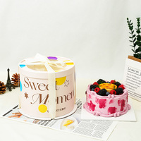 Boîte transparente personnalisée pour gâteau d'anniversaire, cadeau de Noël, emballage de gâteau mignon