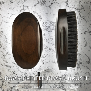 Brocha de Afeitar Profesional de Cerdas de Jabalí 100% con Mango Curvo de Madera, Marca OEM Personalizable con Logotipo, Venta Caliente de Fábrica - Product Image 2