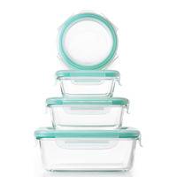 Boîte de conservation alimentaire transparente hermétique résistante à la chaleur sans BPA, pour préparation de repas, gelée, aliments pour bébés, bonbons, biscuits, gâteaux, sucre, avec couvercle en plastique