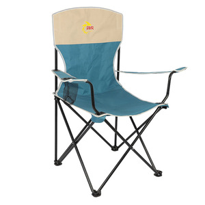 Outdoor <strong>Folding</strong> Steel Tube <strong>Armchair</strong> 16mm Portable Garden Beach Camping Chair Multi-Color for Fishing BBQ Picnic - Product Image 1