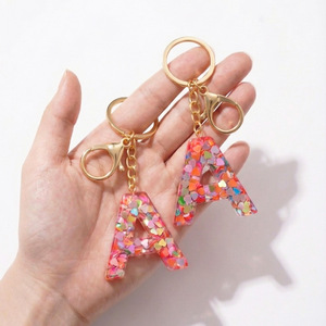 Pendentif Alphabet en Résine Lettres Anglaises DIY Accessoire de Décoration pour Sac et Porte-clés Pièces de Bijoux Artisanaux en Résine Époxy Colorée - Product Image 2