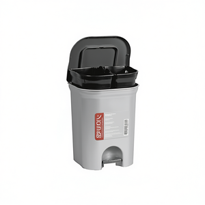 Keeper <b>Step</b> And Close Duo Waste Bin 30L Dual Compartment Pedal Operated <b>Kitchen</b> Trash Can - Product Image 2