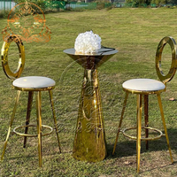Ensemble de Bar moderne Table de Bar en acier inoxydable