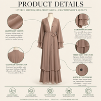 personnalisé vente en gros dubai dames élégant plaine enveloppement manches longues musulman Maxi modeste robe pour les femmes