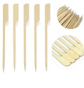 China manufacturer flat natural bbq bamboo skewers wholesale