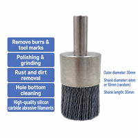 Brosse à filaments abrasifs CNC pour surfaces planes, manche de 6-40 mm, outil de débavurage et de suppression des traces, polissage de précision en carbure de silicium