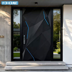 Porte d'<span class=keywords><strong>Ingresso</strong></span> Esterne di Lusso su Misura, Design Moderno in Alluminio Pressofuso, Porte Pivotanti per Esterni da Fabbrica Cinese di Alta Qualità - Product Image 2