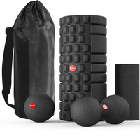 Ensemble de rouleaux en mousse 5-en-1 pour massage des points de pression des tissus profonds, en polypropylène expansé, fermeté moyenne, pour fitness, Pilates, yoga
