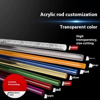 Tige acrylique transparente en verre organique, usinée sur mesure par extrusion, grand diamètre, cylindre solide en cristal, guide de lumière, découpe PMMA