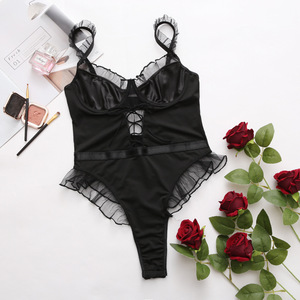 JENGS maduro caliente sexy transparente ahueca hacia fuera la lencería señora prostituta sexy negro lencería femenina sexy - Product Image 6