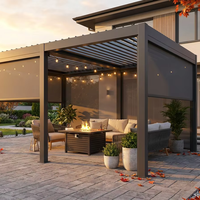 Pergola moderne de luxe en aluminium pour extérieur à prix spécial avec toit à lames orientables imperméable, pergola en aluminium CNC, gazebo et pavillon à lames orientables