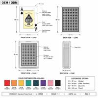 Cartes à Jouer Personnalisées 54 Cartes Standard Poker 6388mm Papier Couché OEM Jeu de Cartes Écologique Durable Boîte en Plastique Jeu de Famille