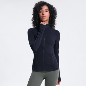 HONFIT Vestes de sport de haute qualité Coupe-vent zippé avec logo Veste de sport personnalisée en nylon élasthanne Vestes d'<span class=keywords><strong>hiver</strong></span> pour femmes - Product Image 3