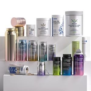 Boîtes en métal personnalisées avec logo imprimé pour emballages de compléments alimentaires, boîtes en aluminium de luxe pour pilules et comprimés - Product Image 1
