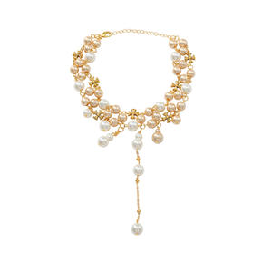 Collier ras du cou vintage élégant multicolore avec perles et pompons, personnalisé, nouvelle mode, luxe, perles, <span class=keywords><strong>croix</strong></span>, pour femmes - Product Image 6