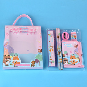 Lindos Artículos Escolares de Dibujos Animados, Lápiz, Regla, Borrador, Regreso a Clases, Juego de Papelería Kawaii para Niños - Product Image 2