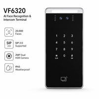 Terminal de contrôle d'accès par reconnaissance faciale, système d'entrée biométrique étanche IP65, interphone vidéo, lecteur de carte RFID SIP