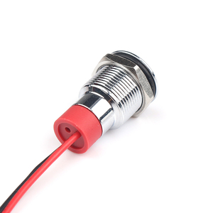 Growmoon 6mm 8mm 10mm 12mm montage sur panneau <span class=keywords><strong>12V</strong></span> 24V lampe pilote métal voyant lumineux bouton d'arrêt d'urgence - Product Image 5