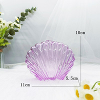 Nouveau style coquille forme bricolage enfants en plastique cosmétique collier bijoux boîte de rangement boîtes de bureau pour boucles d'oreilles bagues conteneur de bonbons