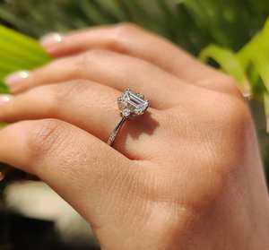 Anillo de compromiso Avira Jewels con diamante de laboratorio de 1 quilate, oro blanco macizo, claridad EF VVS1 VS1, joyería clásica para mujer, precio al por mayor. - Product Image 2