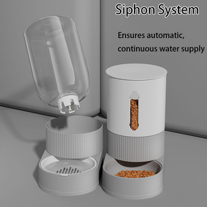 대용량 내구성 휴대용 PP 애완 동물 슬로우 피더 물병 및 그릇 개와 고양이를 위해 청소하기 쉬운 사이펀 시스템 - Product Image 2