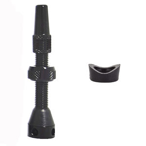 Válvula Presta sin cámara de 80mm de alta calidad, accesorios de bicicleta de aleación de aluminio negro fabricados en EE. UU. - Product Image 3