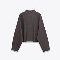 SHENZHU Vêtements pour femmes Hiver 2025 Nouvelle Collection Cardigan en maille à col montant zippé à manches longues, simple et polyvalent 0014116