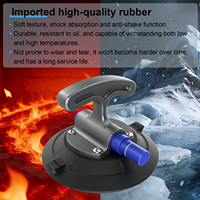 Ventouse à vide robuste en alliage d'aluminium de 6 pouces - Utilisation ergonomique à une main, dégagement en un clic, surfaces lisses, levage du verre