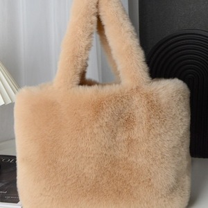 Winter Soft <b>Large</b> Furry Shoulder Handbag plush tote bag fluffy tote bag custom Fluffy - Product Image 4