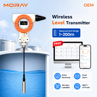 Capteurs de niveau de liquide hydrostatiques sans fil Moray ME6001W 4G LoRaWAN haute précision en acier inoxydable pour la surveillance des réservoirs