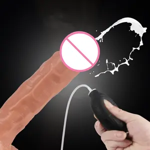 LOVE Eyaculating Dildo Venta al por mayor Silicona líquida con fuerte succión Juguetes sexuales anales Animal Dog Cock Dildos Squirting para mujeres