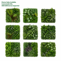 Panneau mural végétal artificiel en feuilles et fleurs mélangées, assortiment en gros, pour projets commerciaux, aménagement paysager, magasins, intérieur et décors de maison