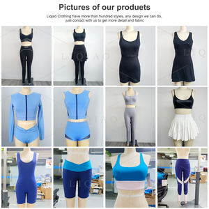 定制瑜伽服腰部弹力双色女式瑜伽套装 - 时尚运动文胸和打底裤/短裤，适合健身房健身 - Product Image 6