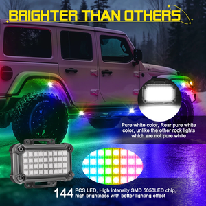 Éclairage de passage de roue néon étanche IP68 personnalisé multicolore pour Pick-up 4x4, Side by Side, SXS, ATV, <span class=keywords><strong>SSV</strong></span>, RZR - Product Image 6