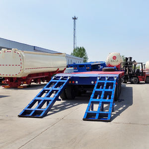 Nouvelle remorque de camion à plateau surbaissé à 4 essieux à col de cygne détachable de 80 tonnes pour le Mali - Product Image 1